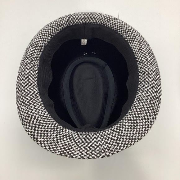1819. Unisex Black & White Houndstooth Fedora NWT - Picture 3 of 3